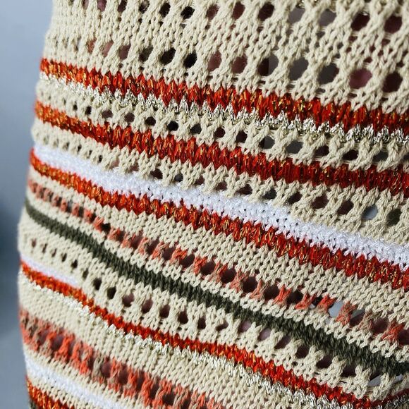 Chico's Sz 1 M Petite Crochet Knit Cardigan - Picture 12 of 15